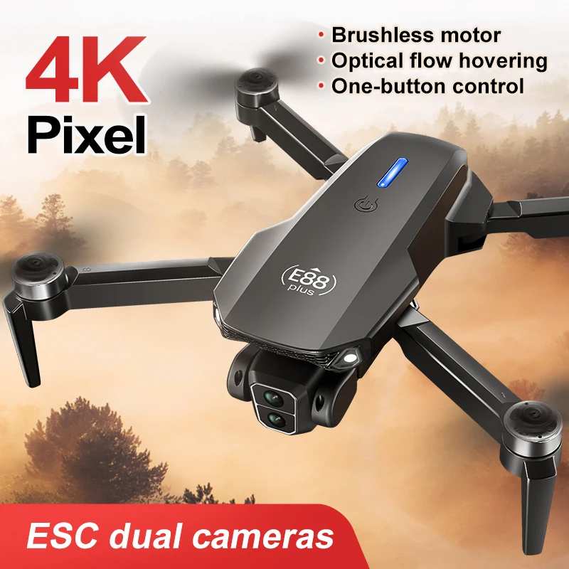 Nuevo Dron cuadricóptero E88 P - Drone Gimbal Brushless reseña y precio