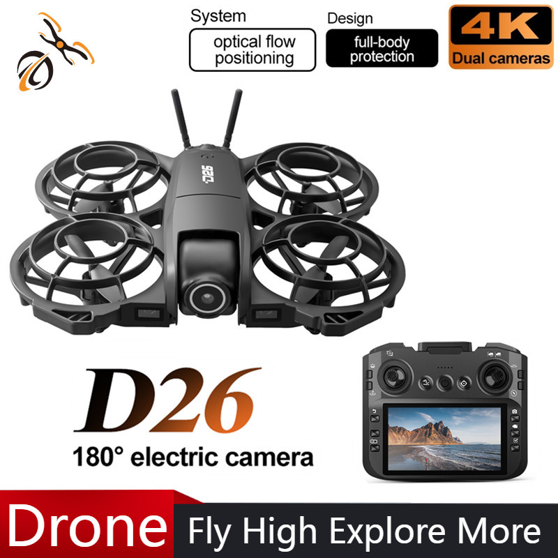 Dron D26 4K Aéreo HD 180 °   D - Drone Gimbal Brushless reseña y precio